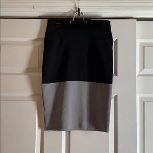 Color block pencil skirt